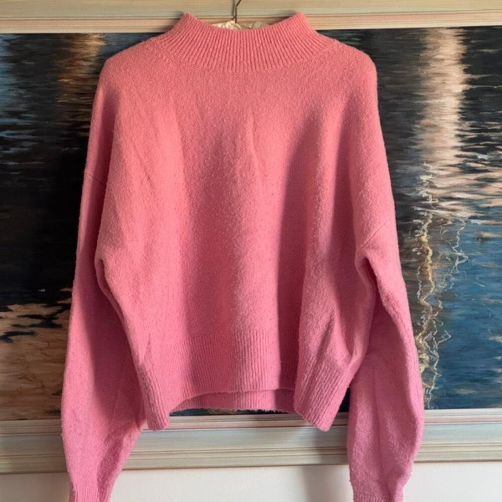& Other Stories Pink high neck long-sleeve jumper